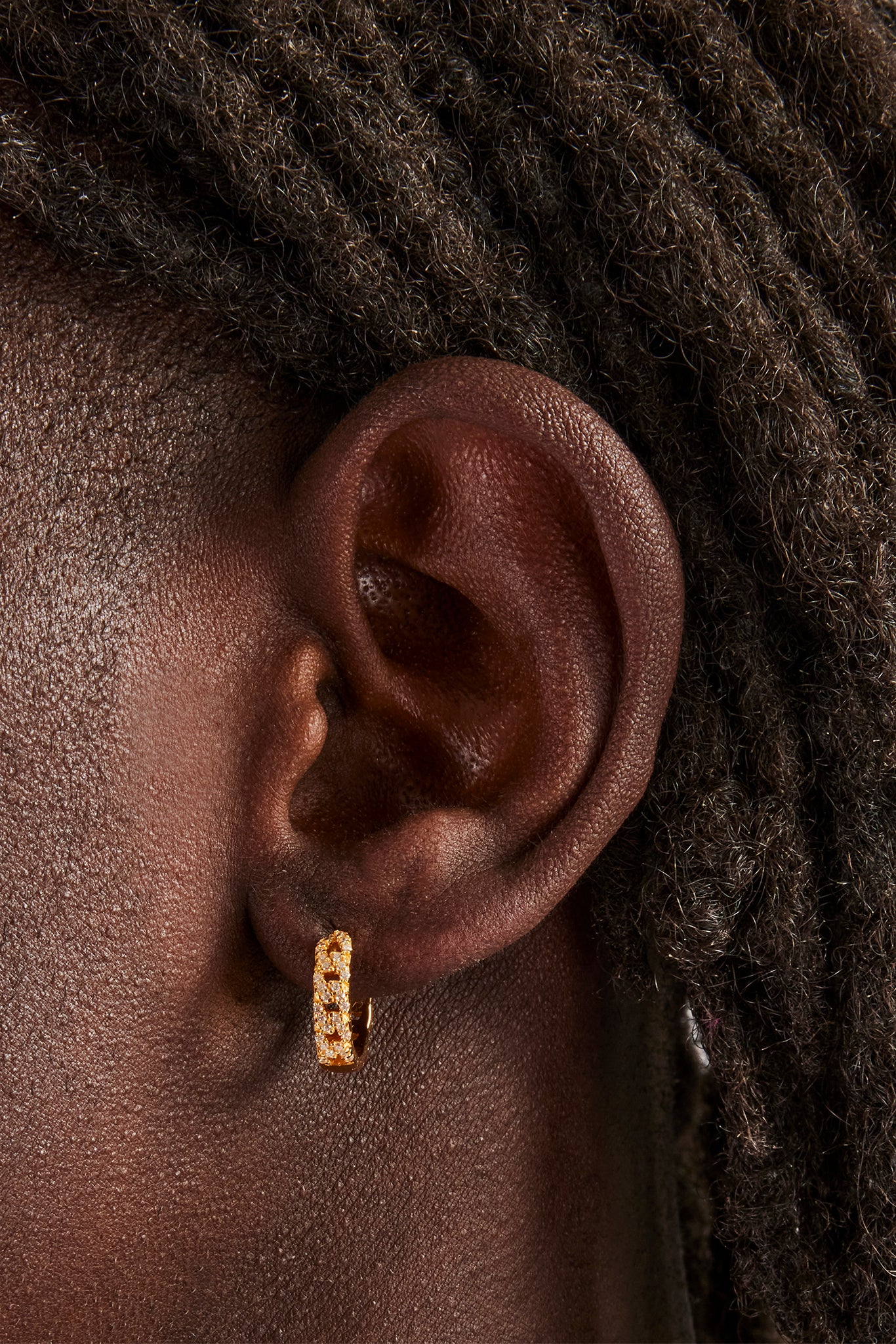 Iced Cuban Huggie Ohrringe - 15mm